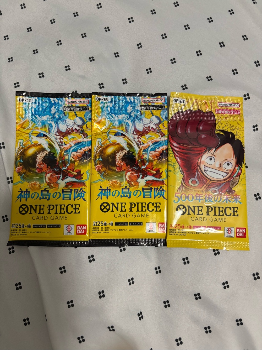 One Piece TCG 3 booster packs